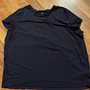 Athleta With Ease Tee Women Medium Navy